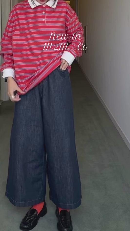 預訂款*白領橫間Polo Top